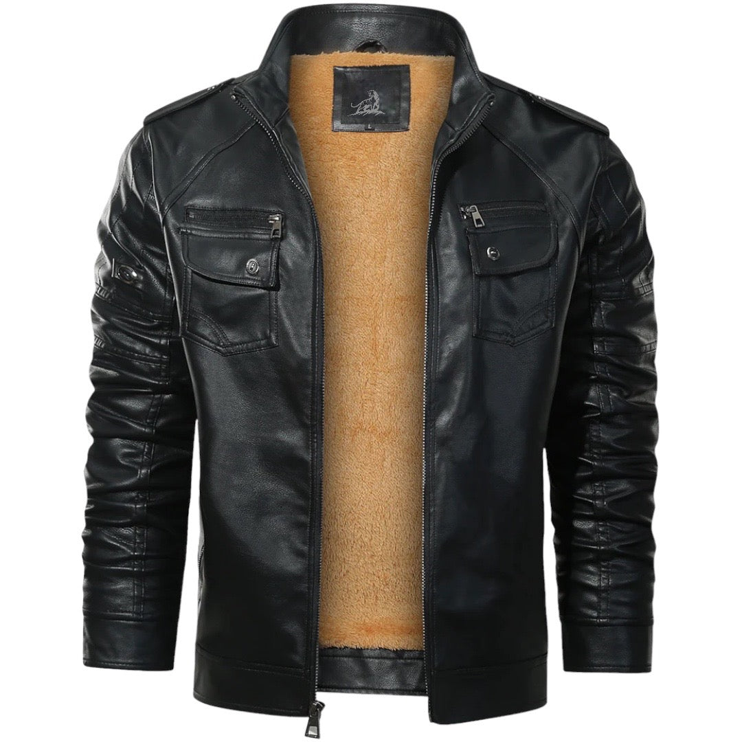 'Thunder Thrive' Leather Jacket