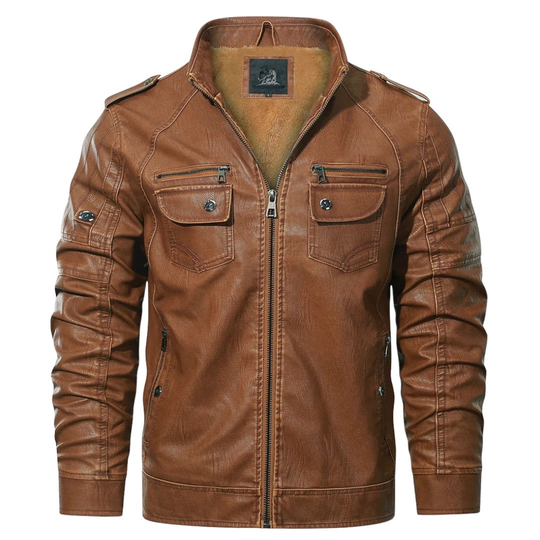 'Thunder Thrive' Leather Jacket